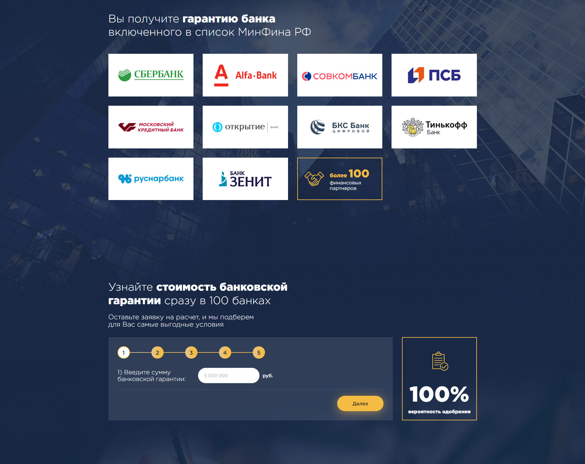 Стоимость Сайта Лендинга Банковская Гарантия