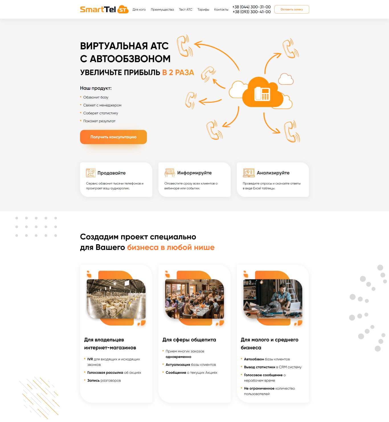 Купить Готовый Лендинг Автоматический Обзвон Клиентов