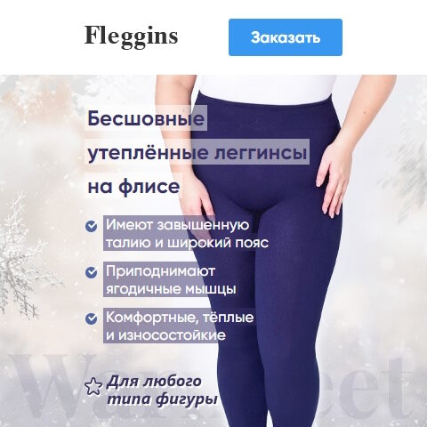 Купить Готовый Лендинг Fleggins Бесшовные Утепленные Леггинсы с Флисом