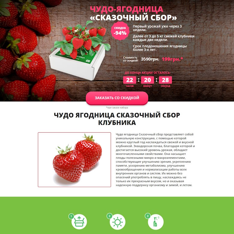 Купить Готовый Лендинг Чудо-Ягодница Сказочный Сбор