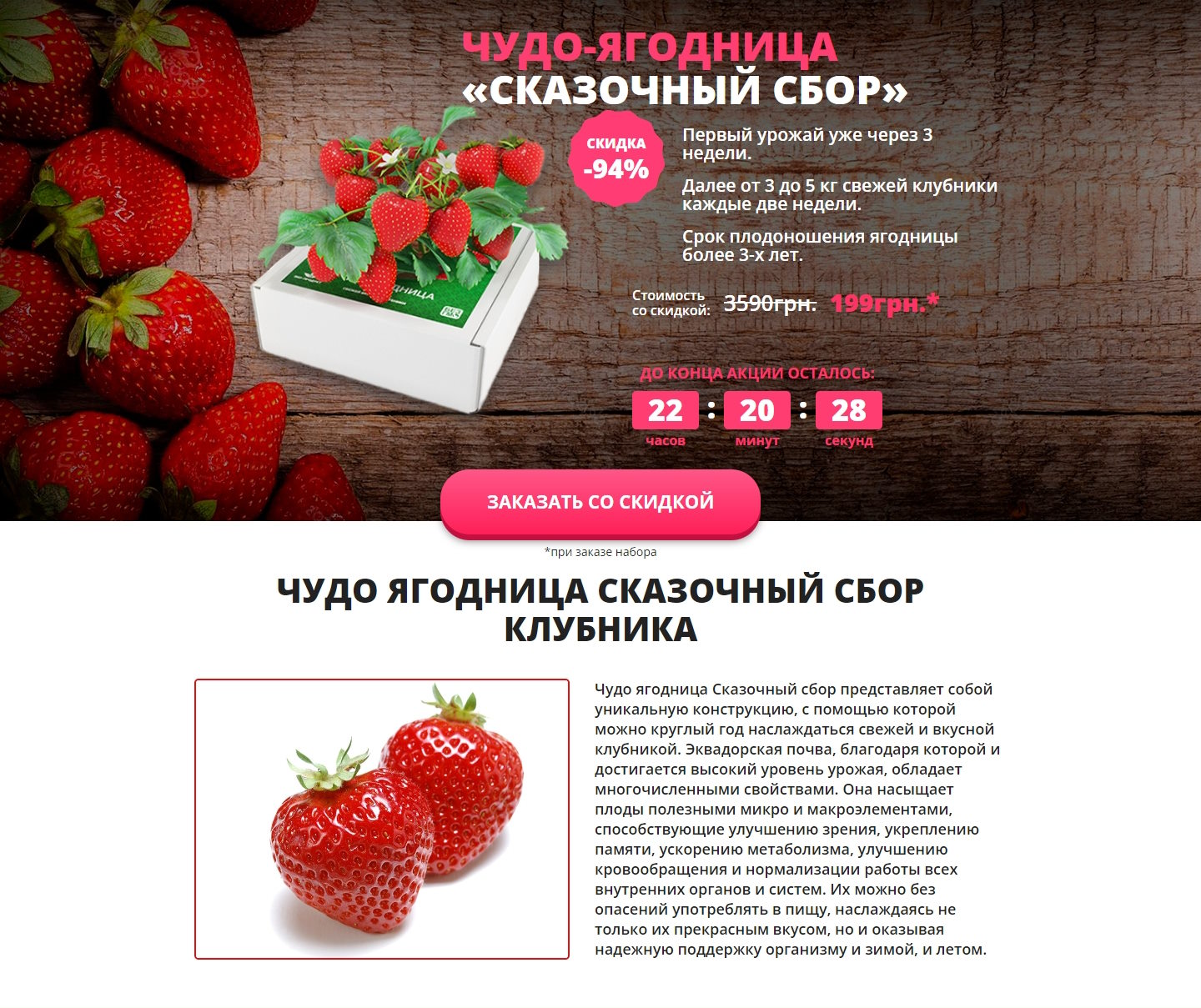 Купить Готовый Лендинг Чудо-Ягодница Сказочный Сбор