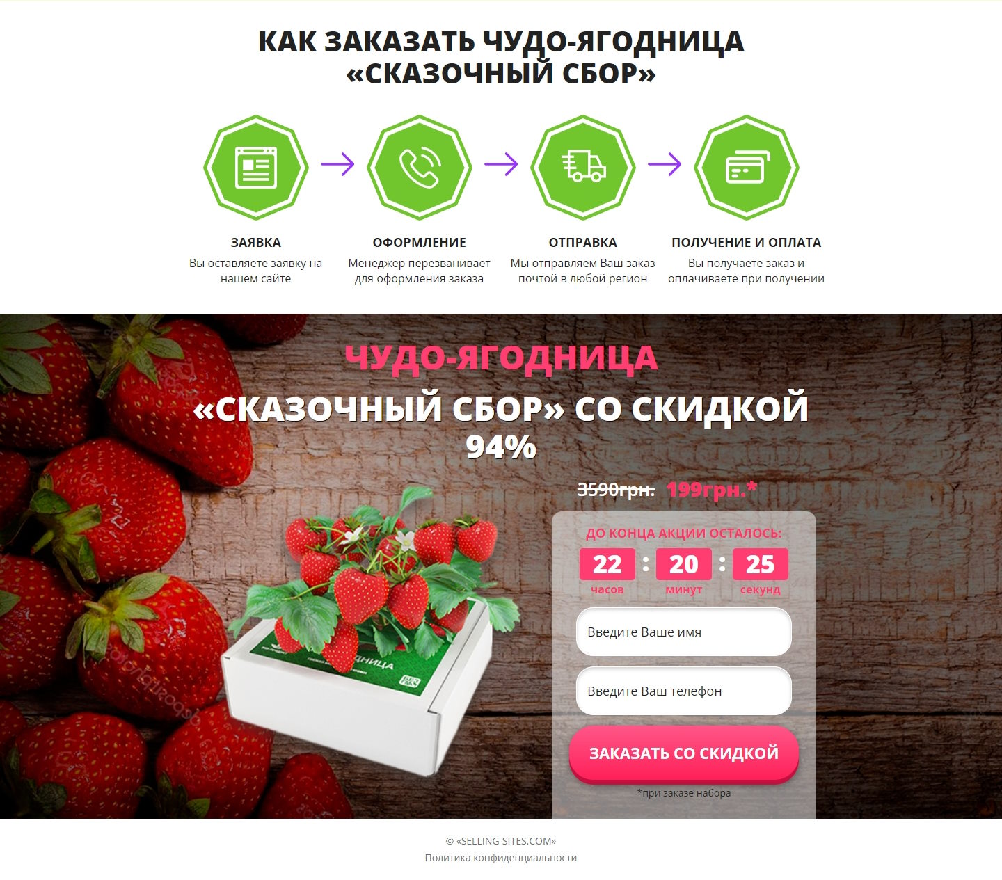 Купить Лендинг Пейдж Чудо-Ягодница Сказочный Сбор
