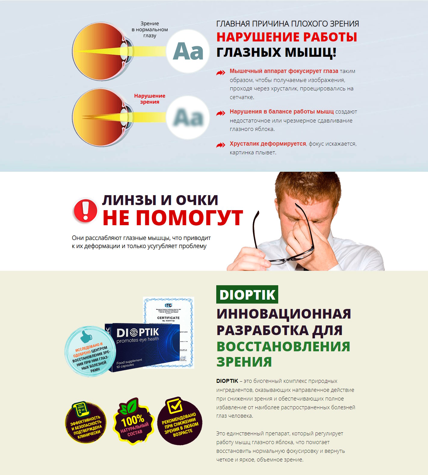 Стоимость Сайта Лендинга Dioptik Средство Для Восстановления Зрения