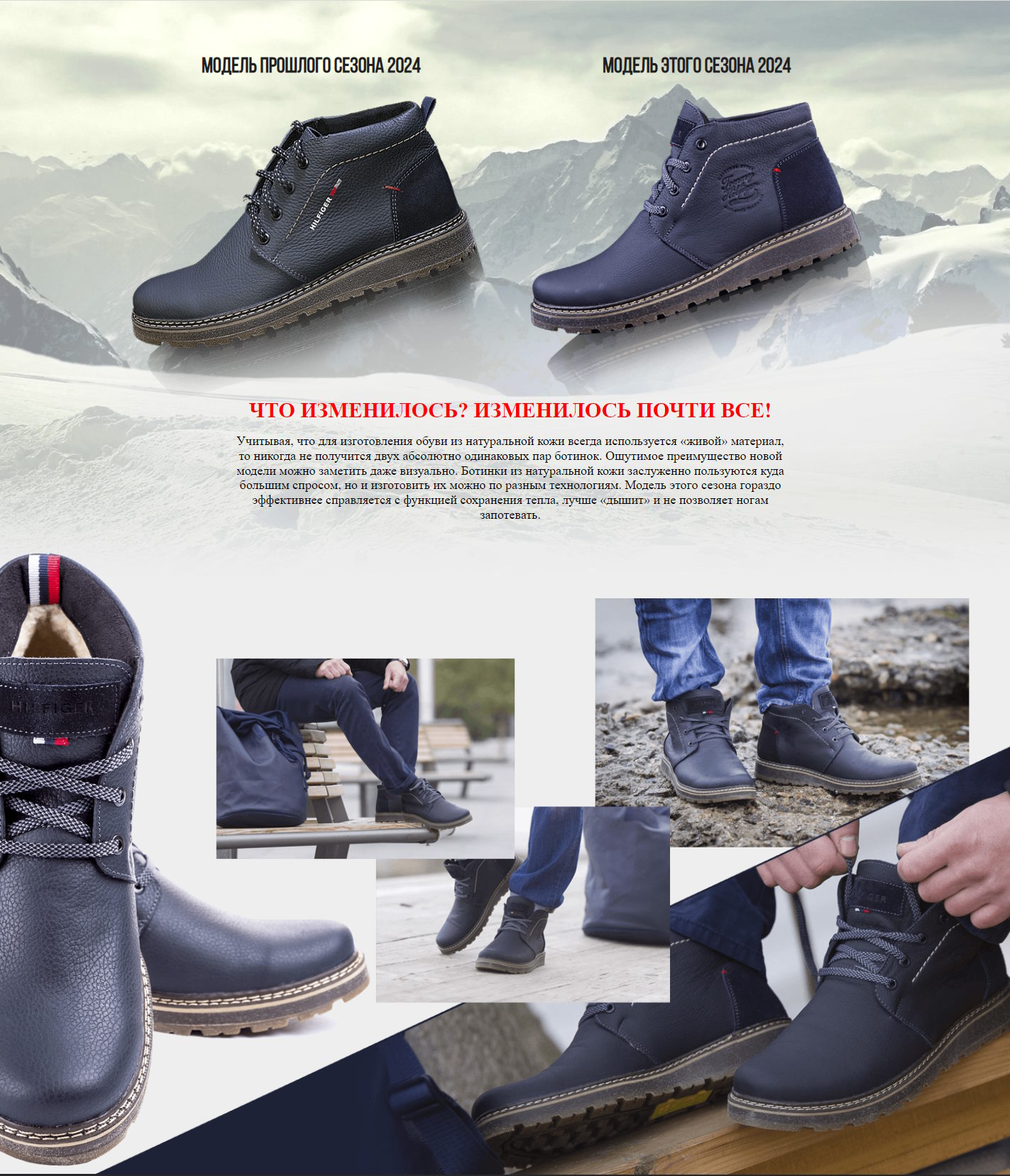 Продажа Лендинга Обувь Tommy Hilfiger