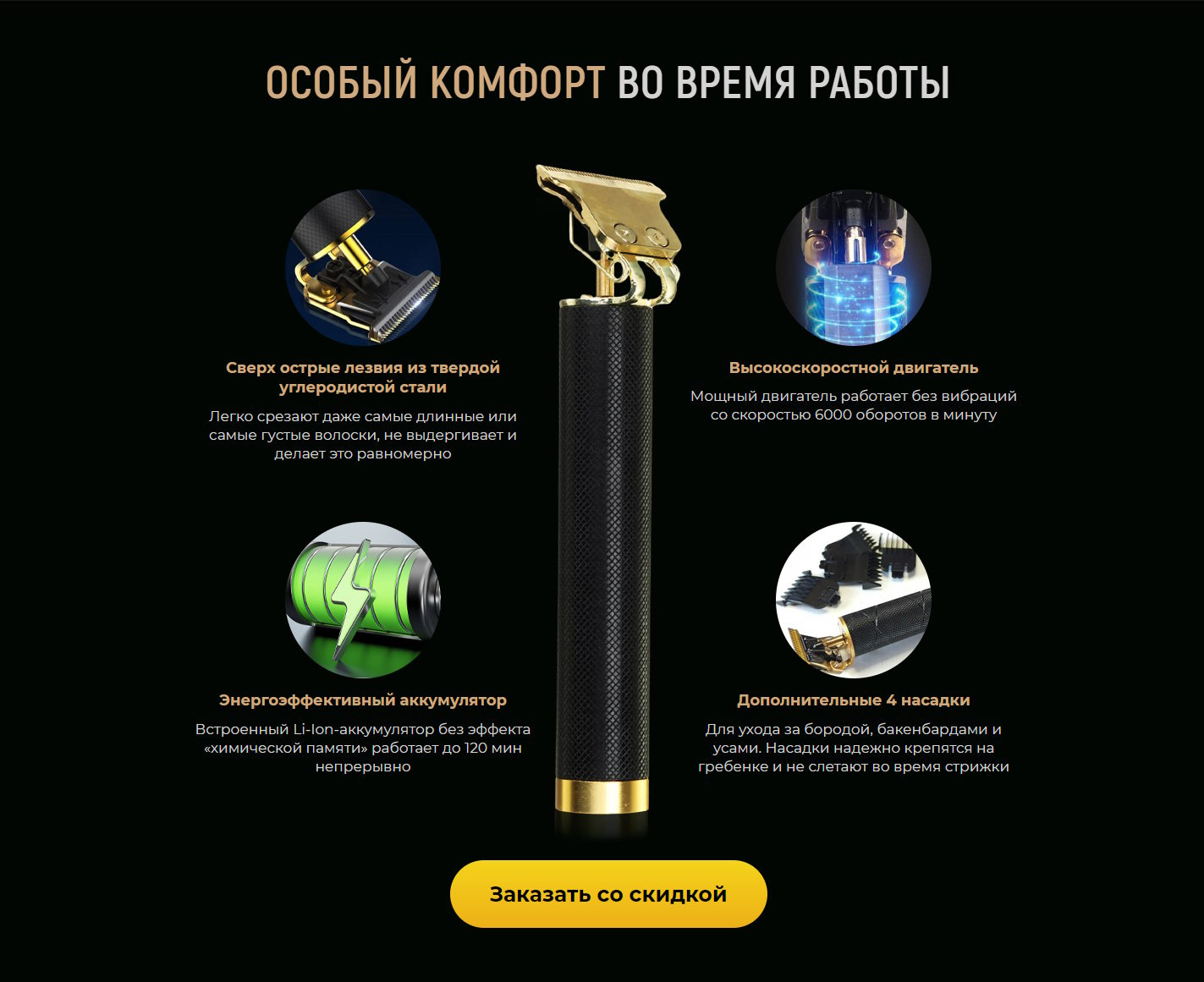 Стоимость Сайта Лендинга Профессиональная Машинка для Окантовки xPower Trimmer