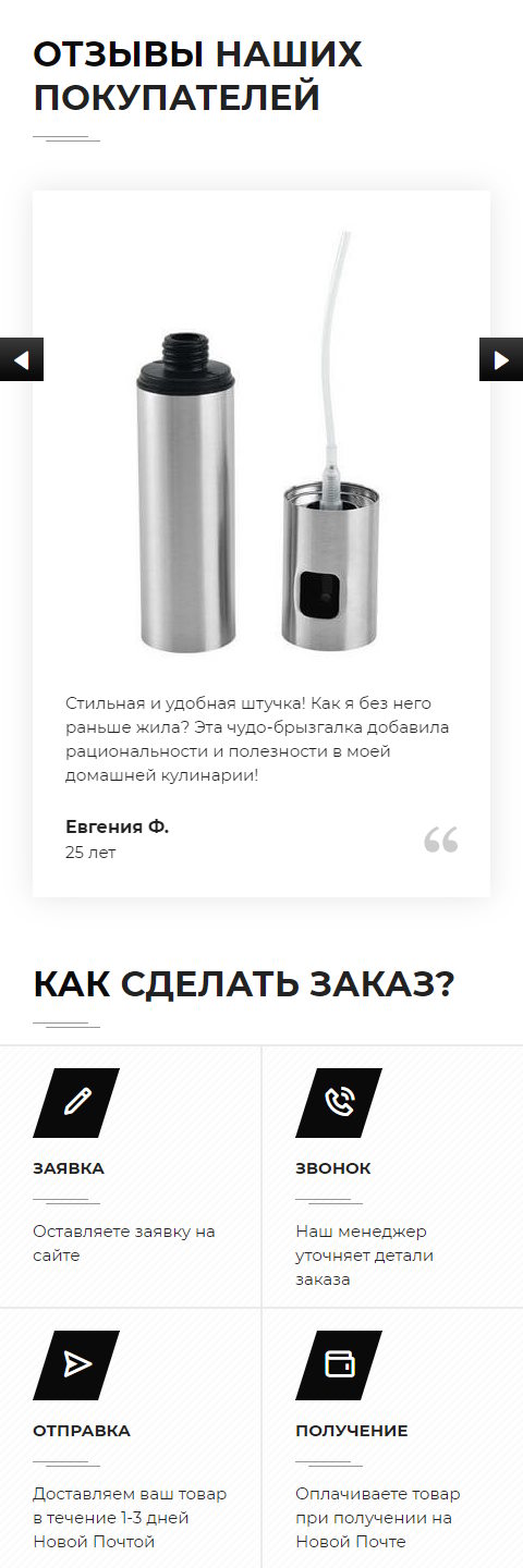 Продажа Лендинга Бутылка-Распылитель из Нержавеющей Стали