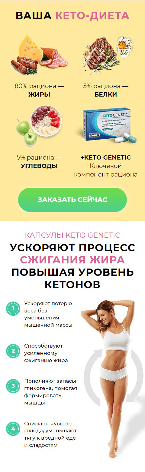 Стоимость Сайта Лендинга Похудения Без Диет и Физических Нагрузок Keto Genetic