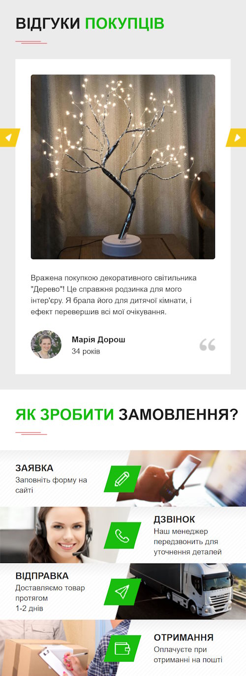 Продажа Лендинга LED Светильник Ночник Дерево