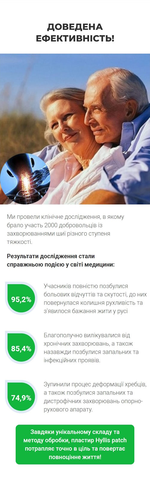Купить Лендинг Пейдж Пластырь для Снятия Боли в Шее