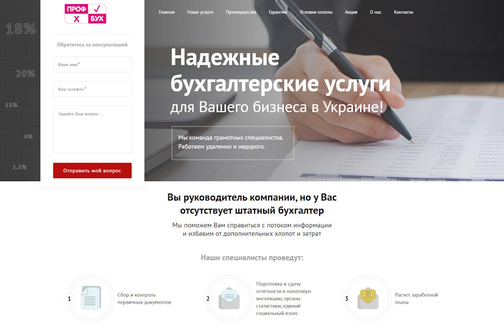 Купить Готовый Лендинг Бухгалтерские Услуги